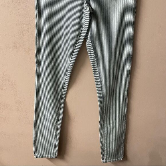PacSun BullHead Uber High Rise Skinniest Blue & Cream Striped Jeans Sz 7 EUC - Picture 10 of 15